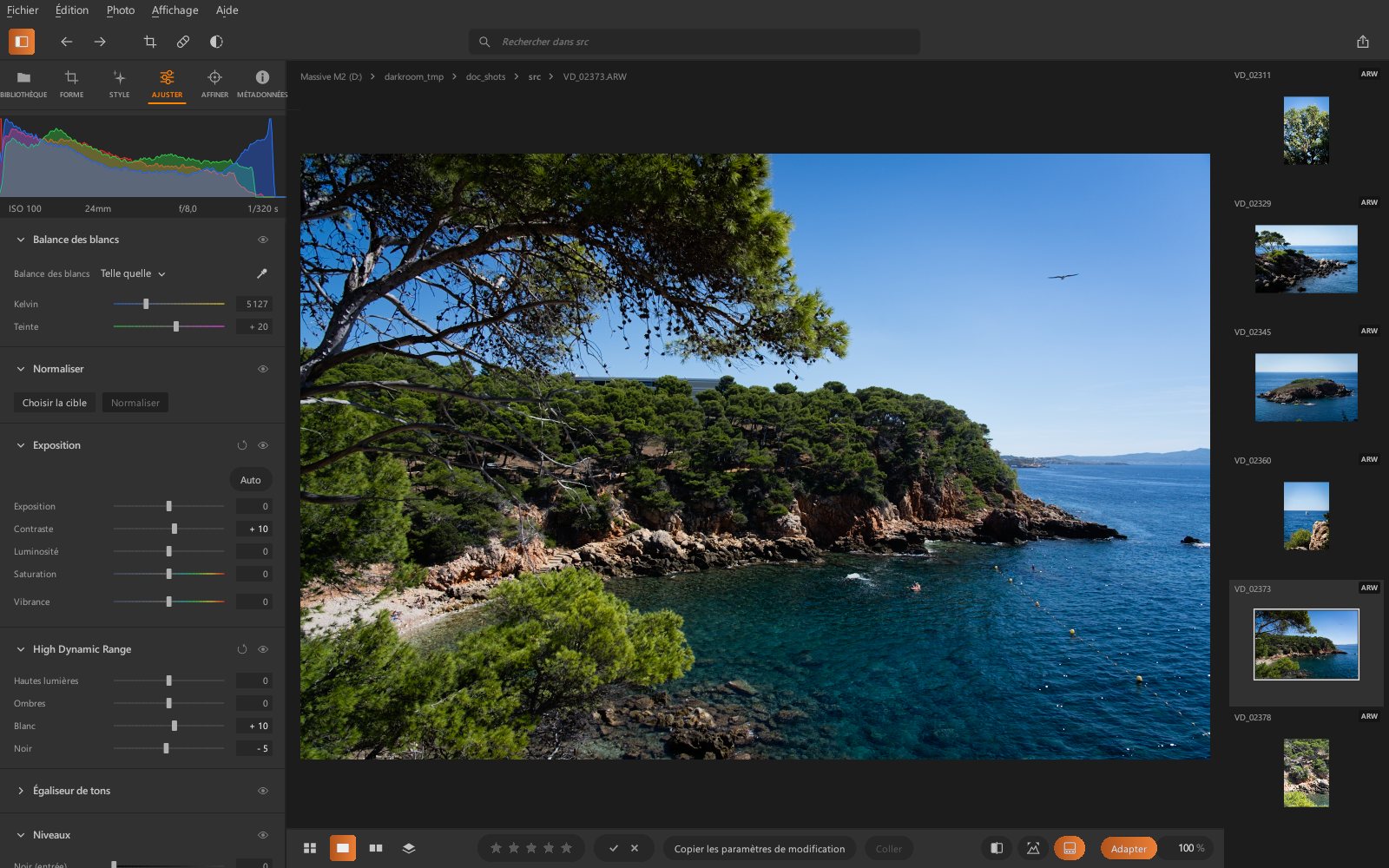 Espace de travail pour les habitués de Capture One